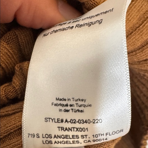 New Anine Bing Dress Medium Womens Victoria Turtleneck Shoulder Cut Out Midi L - Picture 9 of 9